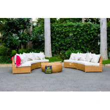 Hot Trendy Wicker Muebles Patio Jardín Seccional Sofá Set